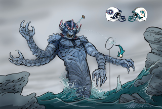 Illustration for article titled Pixar animator recaps the NFL season as epic comic battles